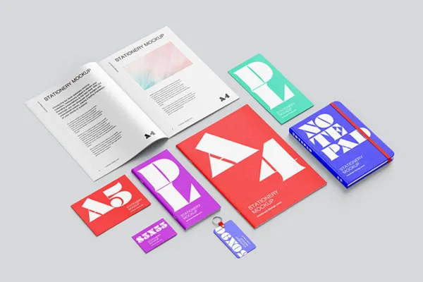 5 sights of stationery mockup wi