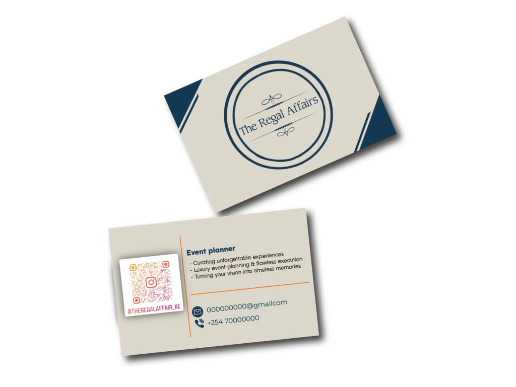 Premium business card design and printing services in Nairobi, Kenya, and internationally