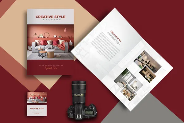 two brochures and two business c