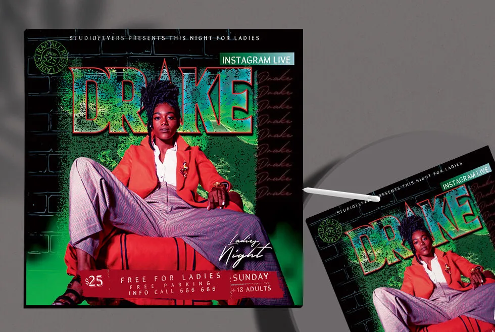 dotted ladies nightclub flyer te